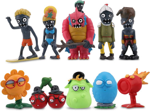 Maikerry 10 Pieces Zombies 2 Series Toys, PVC Garden Warfare 2 Gifts Zombie Toys for Kids and Fans