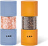 LHS Premium Salt and Pepper Grinder Set, Stainless Steel Salt Pepper Shakers Set, Refillable Refillable Spice Mills with Adjustable Coarseness for Kitchen Use - 4.6 Inches(Set of 2, Blue & Orange)