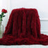 MYRU Plush Super Soft Blanket Bedding Sofa Cover Furry Fuzzy Fur Warm Throw Qulit Cozy Couch Blanket for Winter (51"x 63", Wine Burgundy Red)