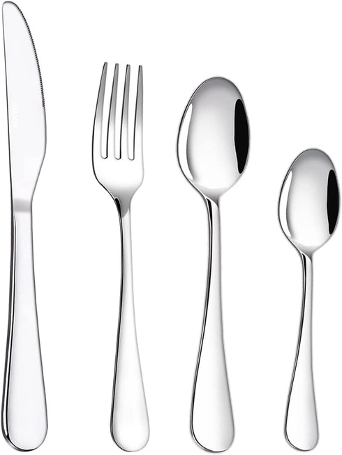 VIVANI 16 Piece Silverware Set, Flatware Sets for 4, Cutlery Set, Kitchen Utensil Sets, Spoons and Forks Set (V002)