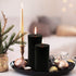 Amusaer Black Pillar Candles 2x3 Inch 12 Packs Unscented Pillar Candles Dripless Soy Candles for Home, Halloween, Party