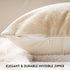 Phantoscope Pack of 2 Sparkling Velvet Decorative Throw Pillow Covers Soft Gold Glitter Square Cushion Cover Pillowcase for Couch Bed and Chair, Beige, 18 x 18 inches, 45 x 45 cm