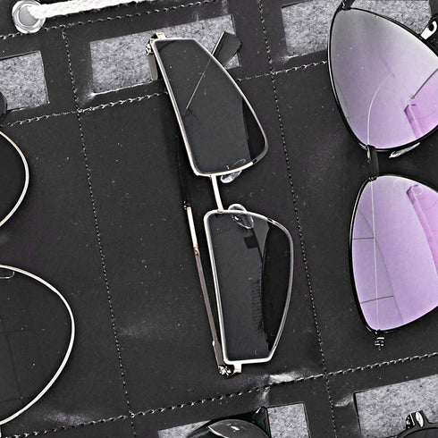 ESINGMILL Eyeglass Sunglasses Organizer Hanging Wall - Glasses Holder Storage Display Pocket Mount Hanger on Wall or Door, 9/15/25 Slots