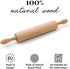Tuuli Kitchen Classic Wood Rolling Pin with Rotating Center, Beechwood Roller for Pastry, Bread and Pasta Dough, Alternative to Plastic Rolling Pin, 44 x 5.5 cm