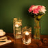 Diamond Star Tall Square Vase Home Decorative Flower Glass Vase Wedding Party Table Centerpieces(4"—4"—10")