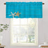 BaoNews Antique Rustic Teal Blue Kitchen Valances Half Window Curtain, Gold and White Starfish in Sand Border On Blackout Decoration Window Valances Curtains Drapes for Kitchen Bedroom, 52 X 18 Inch