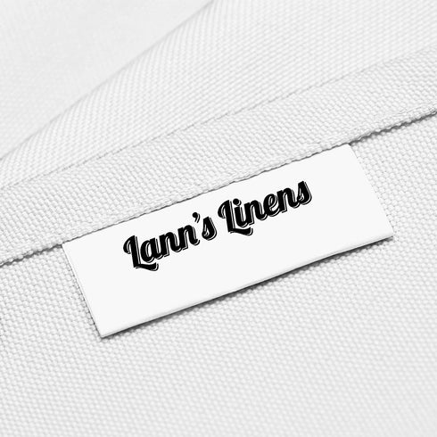 Lann's Linens - 120" Round Premium Tablecloth for Wedding / Banquet / Restaurant - Polyester Fabric Table Cloth - White