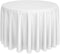 Lann's Linens - 120" Round Premium Tablecloth for Wedding / Banquet / Restaurant - Polyester Fabric Table Cloth - White
