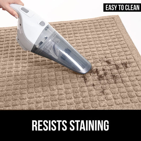 Gorilla Grip Durable All Weather Absorbent Doormat, Dries Quickly, Absorbs Up to 1.7 Cups of Water, Stain and Fade Resistant, Captures Dirt, Indoor and Outdoor Mats, Boot Scraper, 29x17, Beige