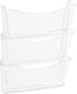 Rubbermaid Unbreakable Expandable Three-Pocket Wall File Set, Clear (65976)