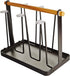 BYFU Cup Drying Rack Stand with Drain Tray, Metal Bottle Drying Organizer with Wood Handle for 6 Cups or Mugs