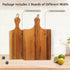 AIDEA Wood Cutting Board with Handle, Cheese Board Chartuterie Board?for Cutting and Serving 17"X11"bundle with 17"X6"(2 Pack)