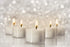Ner Mitzvah Long Lasting Tealight Candles - 6 Hours - White in Clear Cups - Unscented - 40 Pack - Made in EU