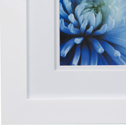 Snap 8x10 Flat Double Mat for 5x7 Photo, Wall Mount & Tabletop Picture Frame, 5" x 7", White