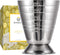 Homestia Measuring Cup Cocktail Jigger Stainless Steel Graduated Cup for Liquid or Dry Mini Espresso Shot Glass Up to 2.5oz, 5Tbsp, 75ml, Silver