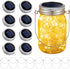 Solar Mason Jar Lights Lids, 30 LED Solar Fairy Lights for Mason Jars, Outdoor Hanging Mason Jar Lights for Garden Patio Porch Lawn Decor, Warm White (Solar Jar Lid Lights - 8 PCS)
