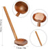 ORYOUGO 6 Pieces Handcrafted Wooden Ramen Soup Spoon with Long Handle Home Tableware Kitchen Utensils, 8.5in