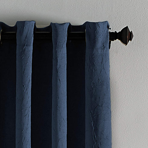 Curtainworks Lenox Grommet Curtain Panel, 50 x 120 in, Navy