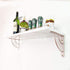 EKR Metal Shelf Braket 2 Pcs for Floating Shelves DIY L Shape Shelving Brackets Right Angle Home D©cor Accents Storage Kitchen Office Decoration Gold Rose 5.9 Inches Wood Not Included