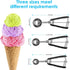 Cookie Scoop Set of 3, Stainless Steel Ice Cream Scoop Include Large-Medium-Small Size Three Color