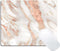 Wknoon Abstract Marble Marbled Large Gaming Mouse Pad Custom, Chic Elegant White and Rose Gold Marble Mouse Pads