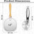 Aunly Aluminum Pizza Peel - Large Size Pizza Paddle 12x14 Inch Metal Pizza Spatula with Foldable Wood Handle & Pizza Cutter- Pizza Shovel for Homemade Baking Lovers for Pies, Pastries, Dough & Cookies
