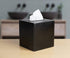 Monarch Abode Monarch Hand Hammered Metal Tissue Box Cover, Matte Black