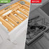 Bamboo Expandable Drawer Organizer for Kitchen Utensils ,Multifunctional Silverware Organizer/Flatware Drawer Organizer and Cutlery Tray for Silverware, Flatware, Knives .etc( 9 Slots ,Natural)