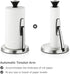 Paper Towel Holder, Lycklig Tension Arm Kitchen Roll Dispenser Stainless Steel Paper Towel Holder Stand with Weighted Base, Ideal for Kitchen & Dining Room