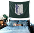 Attack On Titan Survey Corps-Tapestry Wall Hanging Room Art Home Decoration Gift Bedroom Decor Living Room Door Curtain Balcony 60*51 In