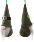 St Patrick Day Hanging Gnome Ornaments Set of 10, Irish Gnomes Handmade Leprechaun Elf Tomet DecorationsSpring Gnome Lucky Clover Hanging Ornament