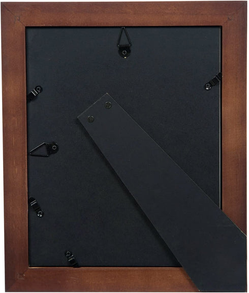 Gallery Solutions 17FW1475 Wall Mount Double Mat Picture Frame, 5" x 7" With Mat or 8" x 10" Without Mat, Walnut