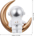 Amosfun Astronaut Figurine Resin Moon Spaceman Model Ornament Car Interior Figure for Astronaut Party Cake Topper Table Decoration (Gold)