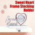 Klikel Stocking Holder - Sweetheart Photo Frame Stocking Hanger For Mantel - Sweet Heart Christmas Stocking Holder For Fireplace Mantle - Baby Sweetheart Picture Frame Metal Stocking Holder For Mantle