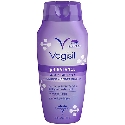 Vagisil pH Balanced Daily Intimate Feminine Wash for Women, Gynecologist Tested, Hypoallergenic, 12 Ounce