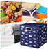 13 inch Collapsible Storage Cubes Bins Fabric Storage Boxes Blue Foldable Cube Inserts Storage White Whale Folding Cloth Storage Baskets Drawer Organizer ,QY-SC04-3