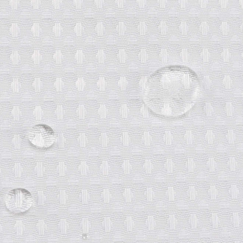 RV Shower Curtain Waffle Weave 60 x 64 Inches for Travel Trailer and Camper - 230GSM Heavy Fabric, Water Repellent, Washable, White, 60x64