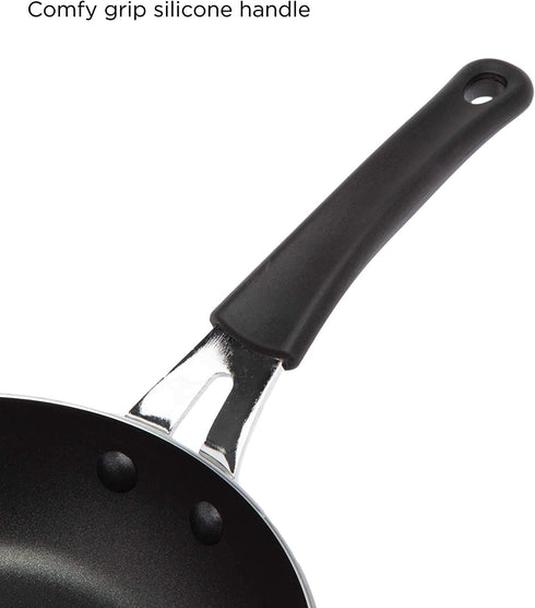 Ecolution Impressions Hammered Non-Stick Frying Pan, Dishwasher Safe, Riveted Stainless Steel Handle, 8 Inch, Sage