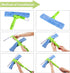 Window Squeegee Cleaner Scrubber 3 in 1 Professional Detachable Cleaning Kit Microfiber Brush and Rubber Scraper with Extension Pole for Glass Auto Mirrors