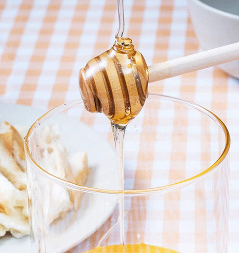 YYGMSS 50 Pcs Honey Dipper Stick Mini Wooden Dispensing Collecting Kitchen Dining (3 inch) (50pcs)