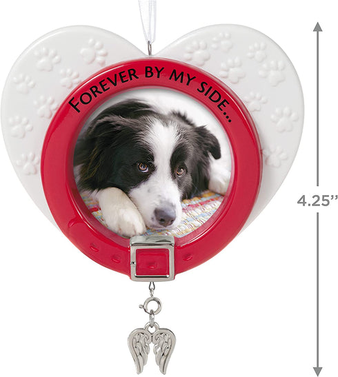 Hallmark Keepsake Christmas Ornament 2021, Forever By My Side Pet Memorial Photo Frame, Metal