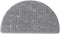 w5bhj88 Half Moon Entrance Door Mat, Semi Circle Non-Slip Bath Mat, Super Absorbent Microfiber Shaggy Pile Rug Soft Touch Carpet Shower Rug for Home Bathroom Bedroom(40x68CM,Grey)