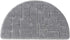 w5bhj88 Half Moon Entrance Door Mat, Semi Circle Non-Slip Bath Mat, Super Absorbent Microfiber Shaggy Pile Rug Soft Touch Carpet Shower Rug for Home Bathroom Bedroom(40x68CM,Grey)