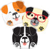 Puppy Dog Themed Party Supplies: Bundle Includes Shaped Dinner Plates, Dessert Plates, and Luncheon Napkins for 8 People