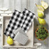 HTFDStar Cloth Napkins Set of 12, 18 X 18IN Napkins Cloth Washable, Reusable Napkins,Black and White Checkered Tablecloth, White Napkins,Black Napkins, Everyday Use Dinner Napkins/Table Napkins