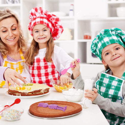 Human Shaped Kitchen Utensils Set 6 Piece Non Stick Heat Resistant Baking Tools Kitchen Gadgets Silicone Cute Utensils with Comfortable Grip Handle, Dishwasher Easy Clean and Stand up Kitchenware