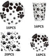 Dog Paw Prints Party Supplies, Dog Paw Prints Theme Tableware Set Including Paper Plates Cups Napkins for Birthday Baby Shower Party -Serves 16