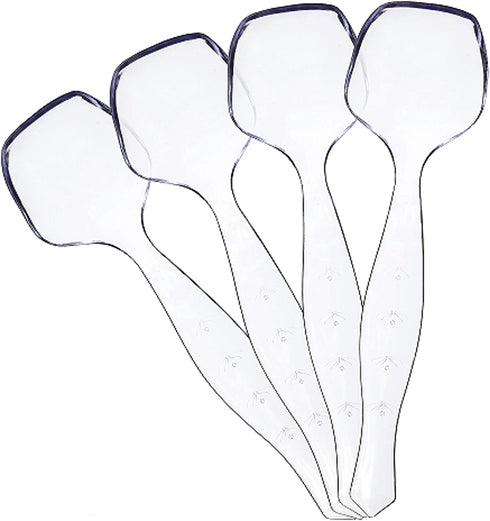 Plasticpro Disposable Plastic Serving Spoons Durable Heavy Duty Premium Serving Utensils Clear Pack of 4