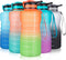 Gusgopo Large Half Gallon/64oz Motivational Water Bottle with Time Marker & Straw, Leakproof Tritan BPA Free Water Jug, Ensure You Drink Enough Water Daily for Fitness,Gym and Outdoor Sports