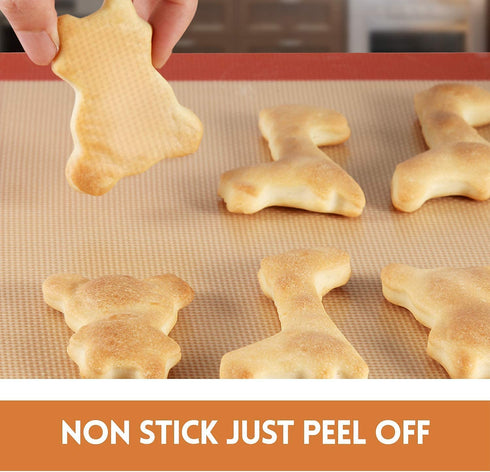 STATINT Non-Stick Silicone Baking Mat, Food Safe - Pack of 4